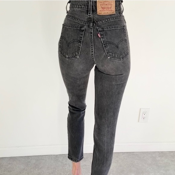 Levi's Denim - Vintage Levi’s 512 Black Slim Fit Tapered High Rise Denim Jeans